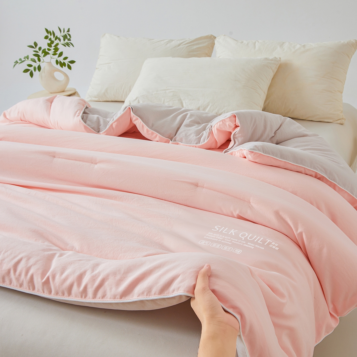 91家纺网 家纺一手货源 找家纺 芭芭棉家纺 2025新款深睡云亚朵同款星球被被子母被冬被芯 冰梅玉