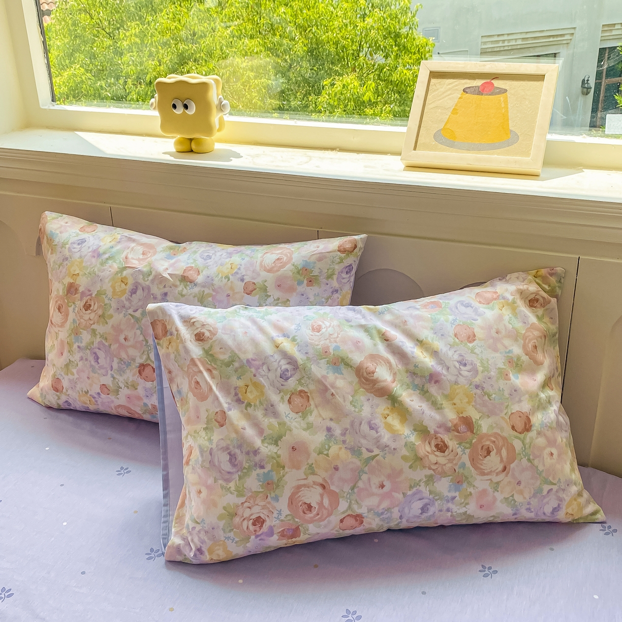 91家纺网 家纺一手货源 找家纺 （总）黑马家居 2025新款13070全棉田园小清新单品枕套系列