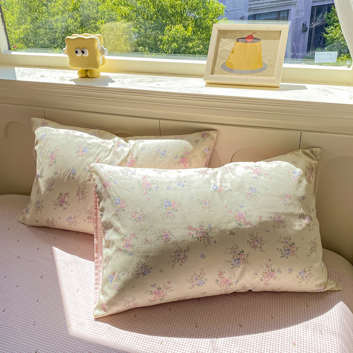 91家纺网 家纺一手货源 找家纺 黑马家居 2025新款13070全棉田园小清新单品枕套系列 花间梦