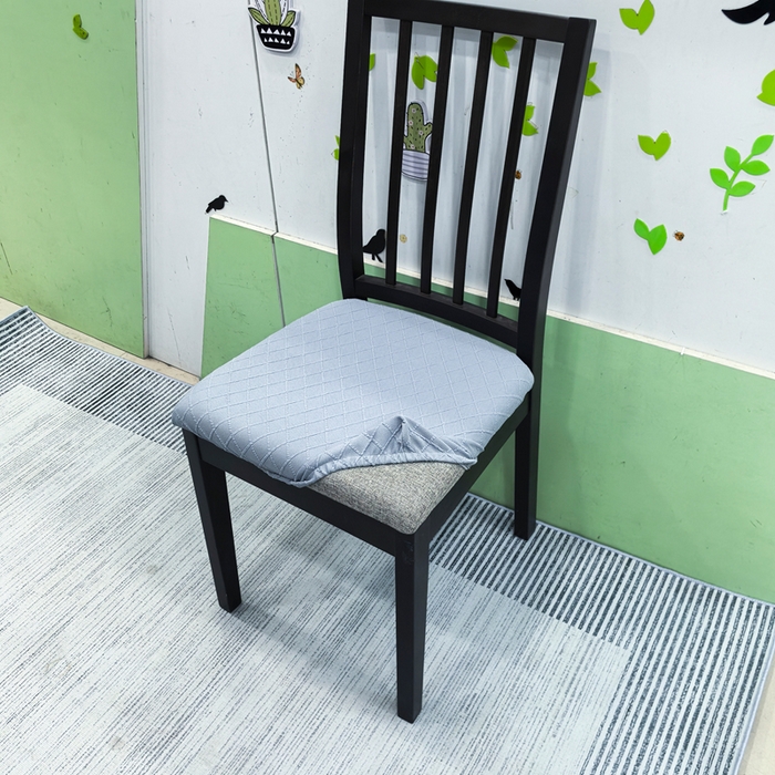 91家纺网 家纺一手货源 找家纺 （总）壹零特色家纺 TPU菱形格提花单独坐垫套 弹性饭店厨房椅面套子 伊克兰多专用椅套子