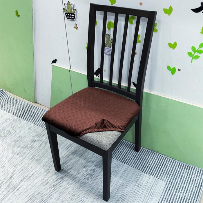 91家纺网 家纺一手货源 找家纺 （总）壹零特色家纺 TPU菱形格提花单独坐垫套 弹性饭店厨房椅面套子 伊克兰多专用椅套子