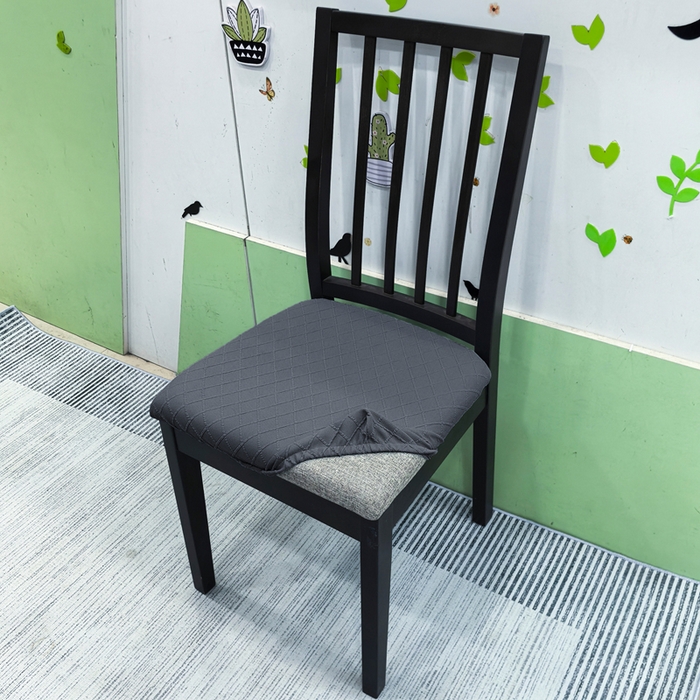 91家纺网 家纺一手货源 找家纺 （总）壹零特色家纺 TPU菱形格提花单独坐垫套 弹性饭店厨房椅面套子 伊克兰多专用椅套子