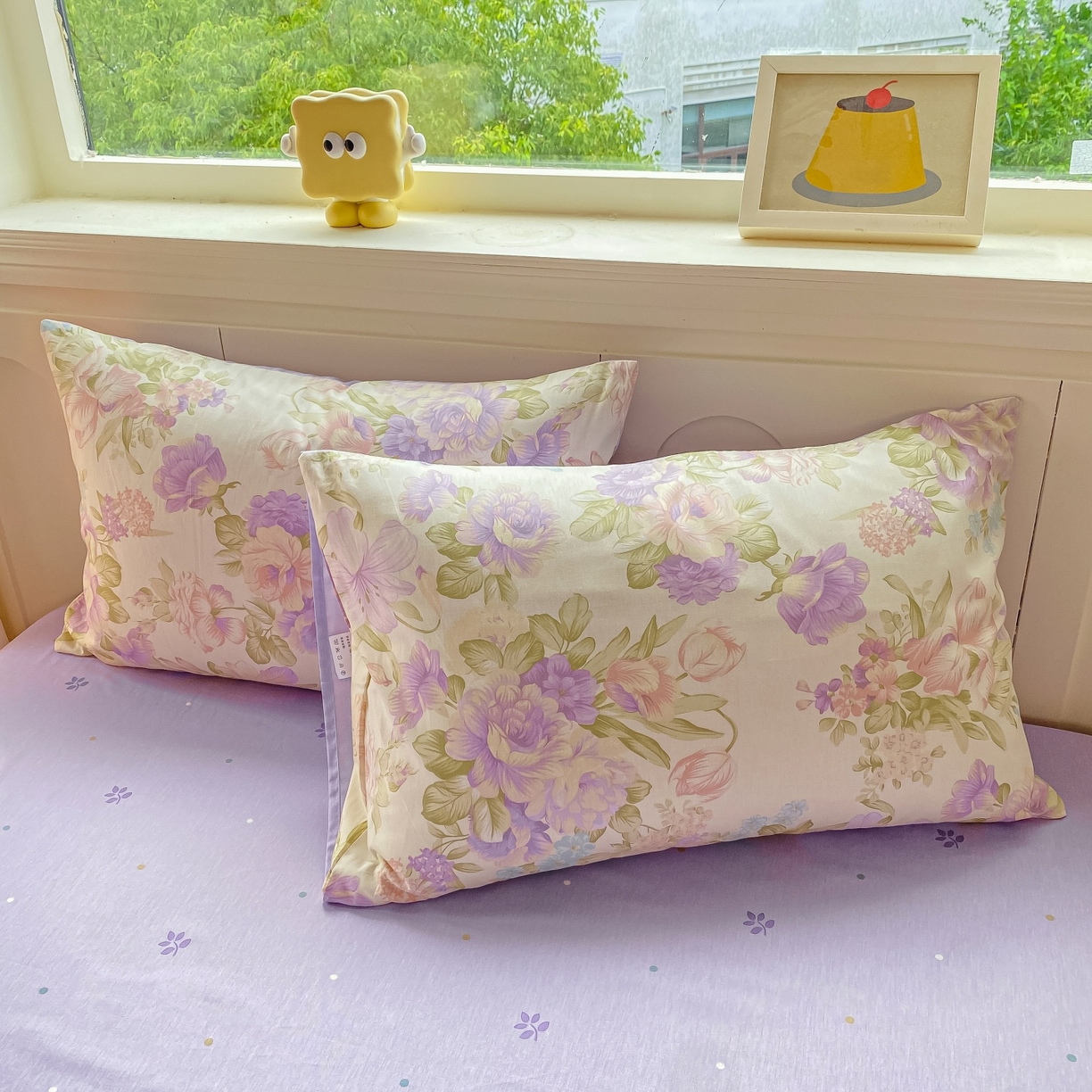 黑马家居 2025新款13070全棉田园小清新单品枕套系列 花开似锦