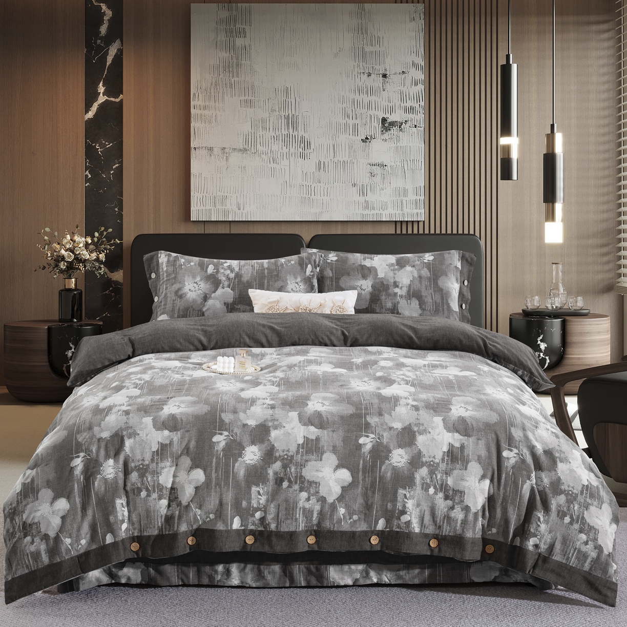 91家纺网 家纺一手货源 找家纺 （总）鲁爱家纺供货 2025新款全棉色织提花四件套