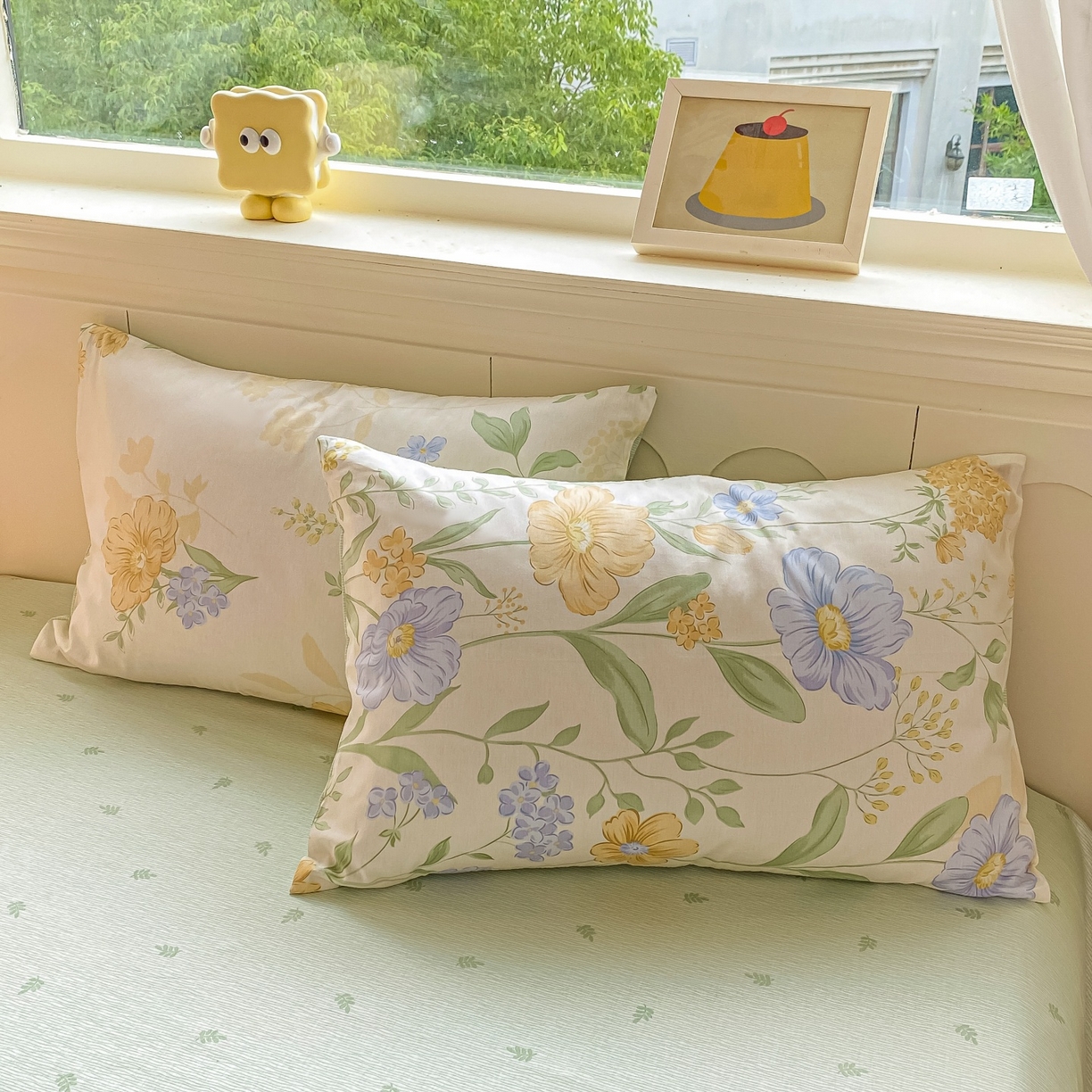 黑马家居 2025新款13070全棉田园小清新单品枕套系列 花漾