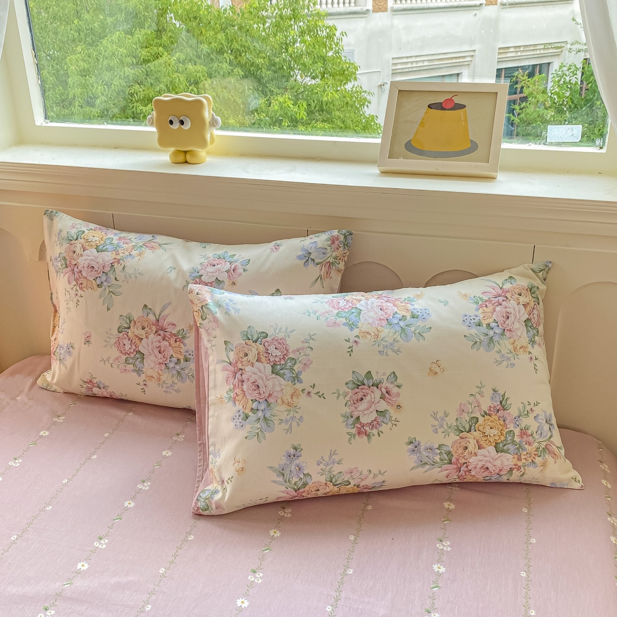 黑马家居 2025新款13070全棉田园小清新单品枕套系列 锦绣