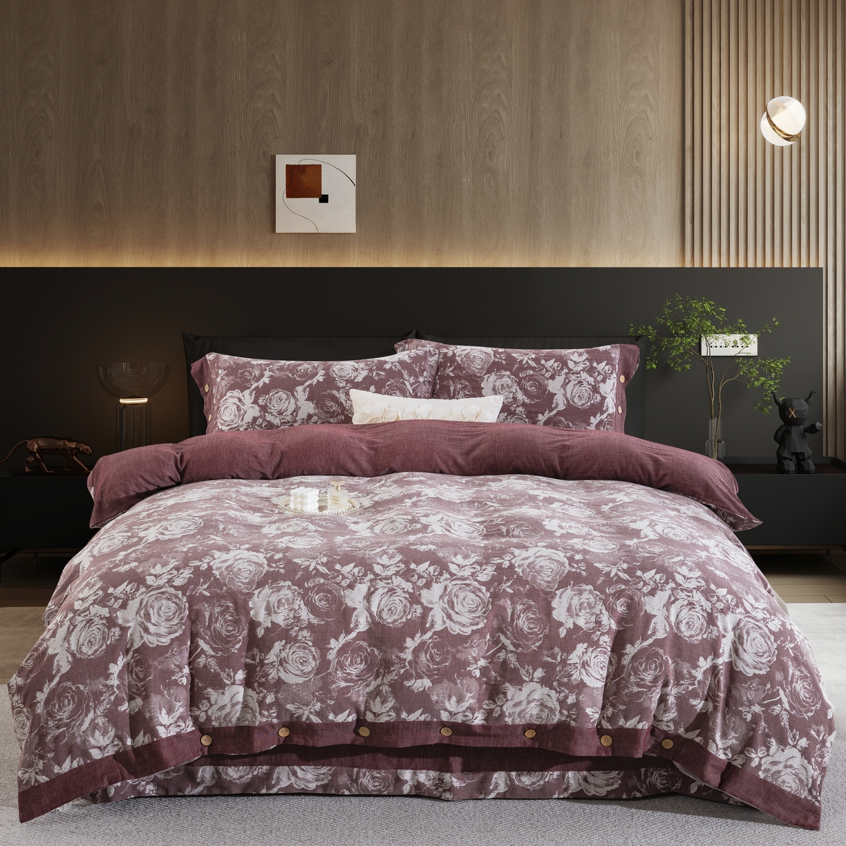 91家纺网 家纺一手货源 找家纺 （总）鲁爱家纺供货 2025新款全棉色织提花四件套