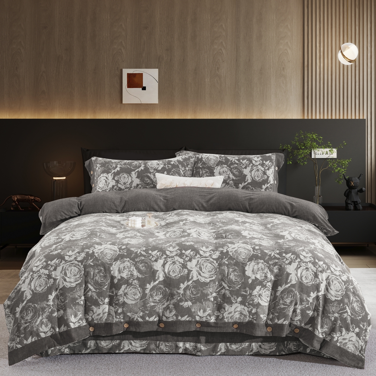 91家纺网 家纺一手货源 找家纺 （总）鲁爱家纺供货 2025新款全棉色织提花四件套