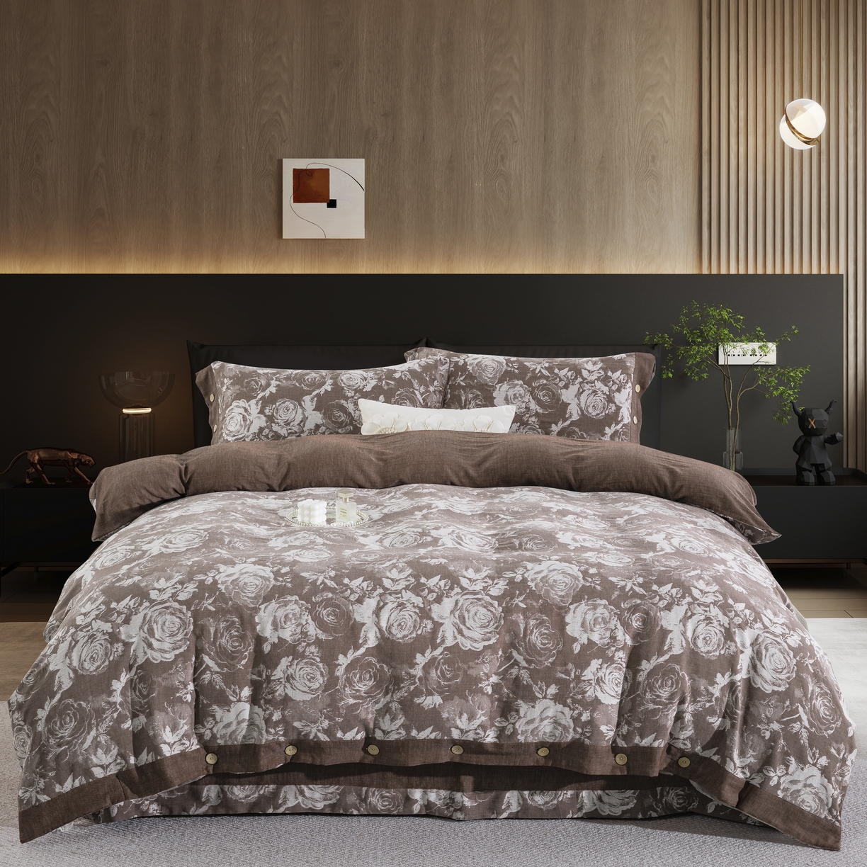 91家纺网 家纺一手货源 找家纺 （总）鲁爱家纺供货 2025新款全棉色织提花四件套