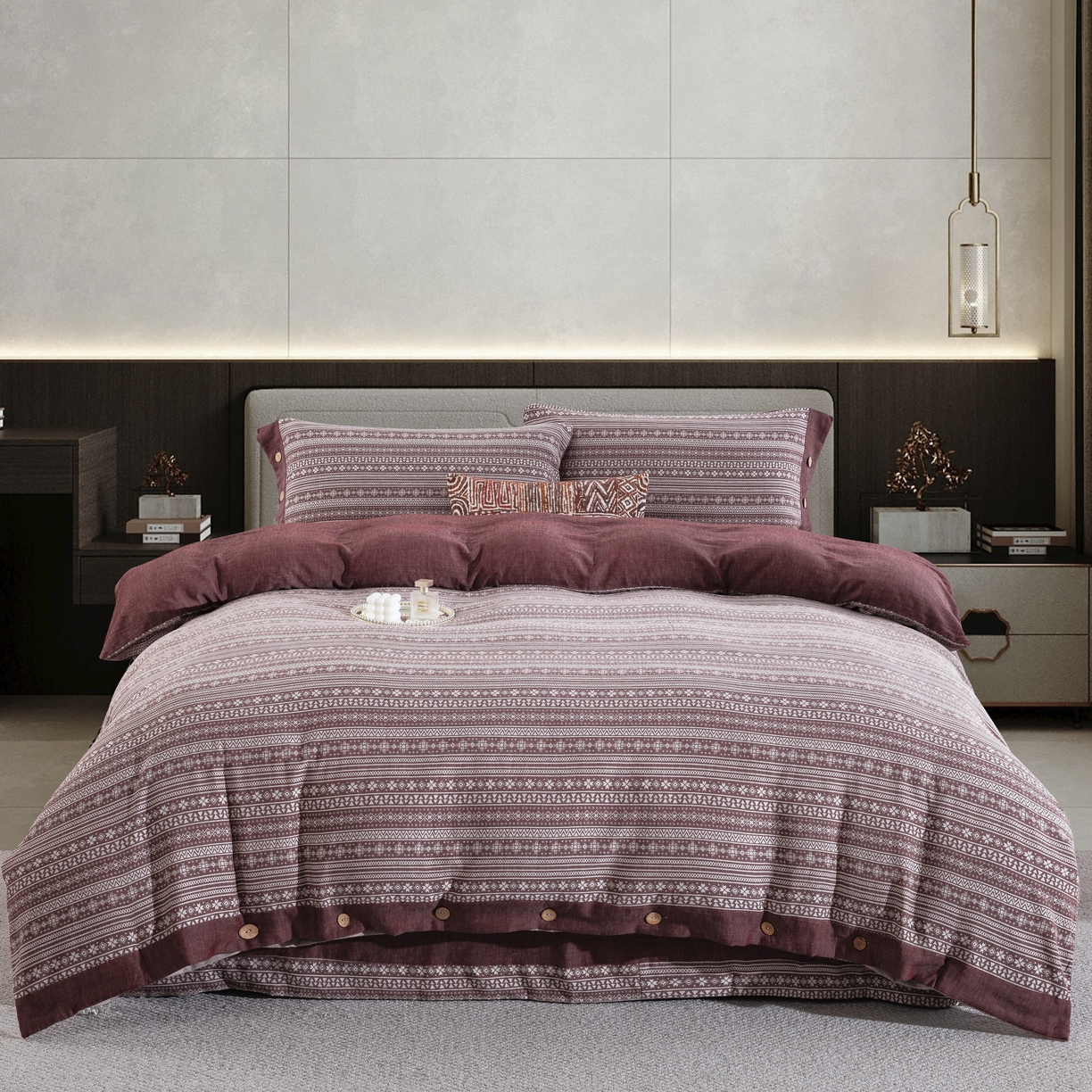 91家纺网 家纺一手货源 找家纺 （总）鲁爱家纺供货 2025新款全棉色织提花四件套