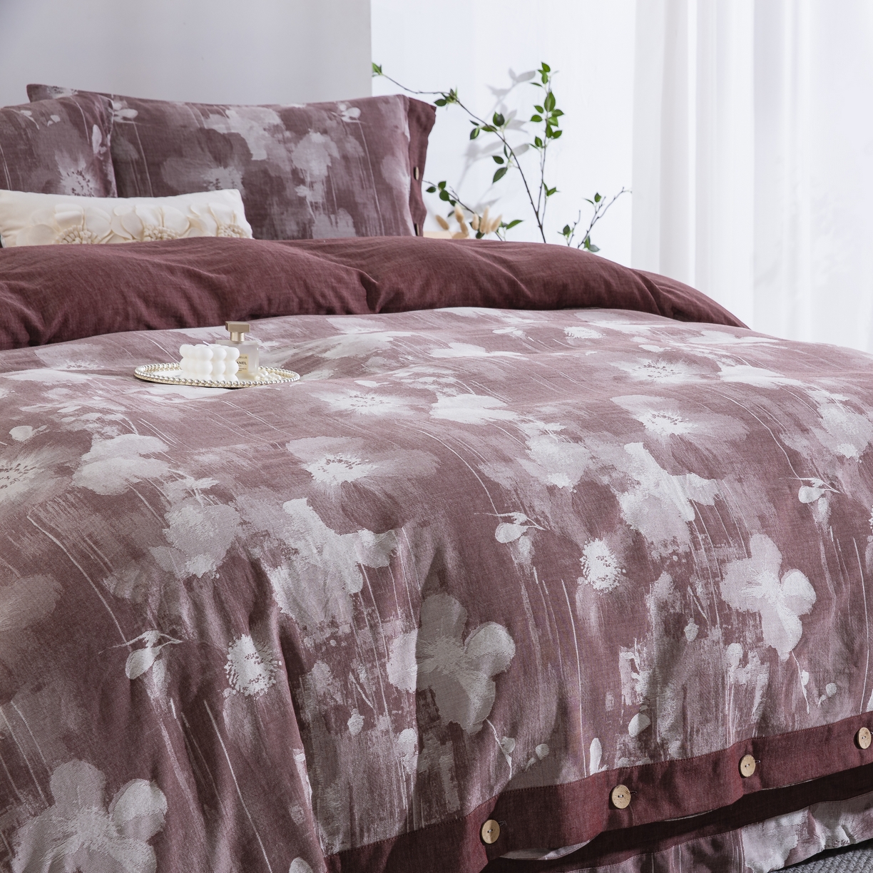 91家纺网 家纺一手货源 找家纺 （总）鲁爱家纺供货 2025新款全棉色织提花四件套