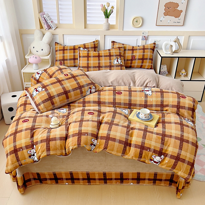 91家纺网 家纺一手货源 找家纺 （总）找底底家纺 2025新款牛奶绒四件套（日发50套优惠8元一套）