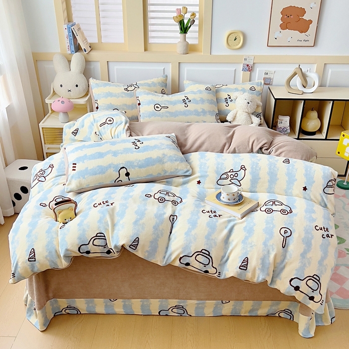 91家纺网 家纺一手货源 找家纺 （总）找底底家纺 2025新款牛奶绒四件套（日发50套优惠8元一套）