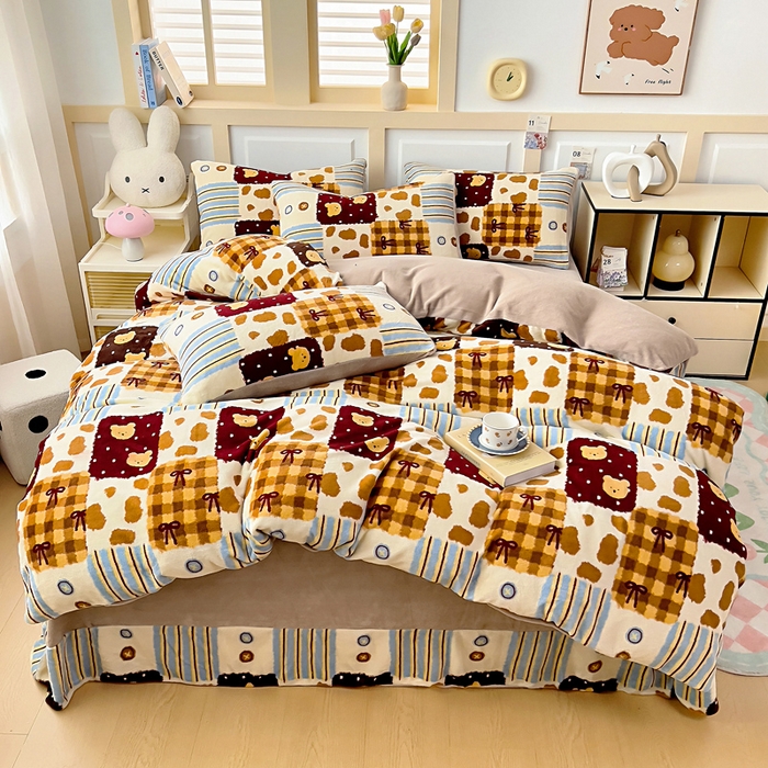 91家纺网 家纺一手货源 找家纺 （总）找底底家纺 2025新款牛奶绒四件套（日发50套优惠8元一套）