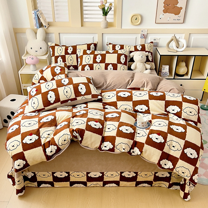 91家纺网 家纺一手货源 找家纺 （总）找底底家纺 2025新款牛奶绒四件套（日发50套优惠8元一套）