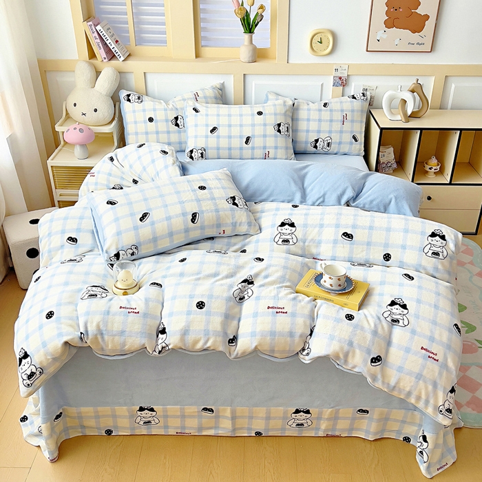 91家纺网 家纺一手货源 找家纺 （总）找底底家纺 2025新款牛奶绒四件套（日发50套优惠8元一套）