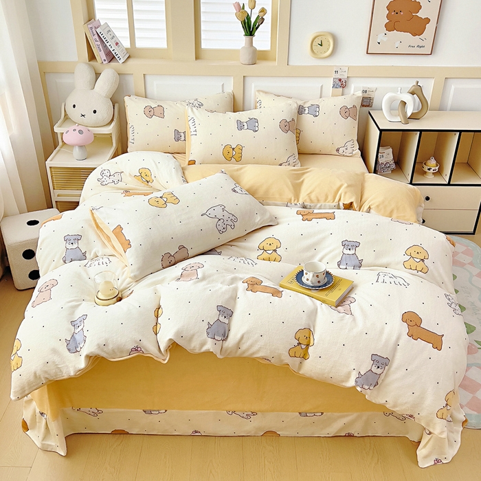 91家纺网 家纺一手货源 找家纺 （总）找底底家纺 2025新款牛奶绒四件套（日发50套优惠8元一套）