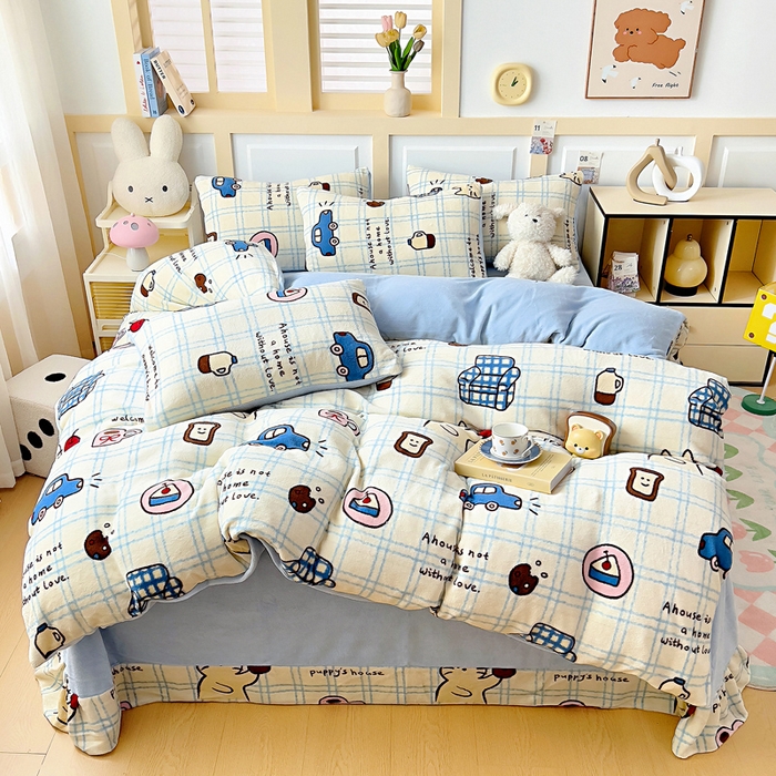 91家纺网 家纺一手货源 找家纺 （总）找底底家纺 2025新款牛奶绒四件套（日发50套优惠8元一套）