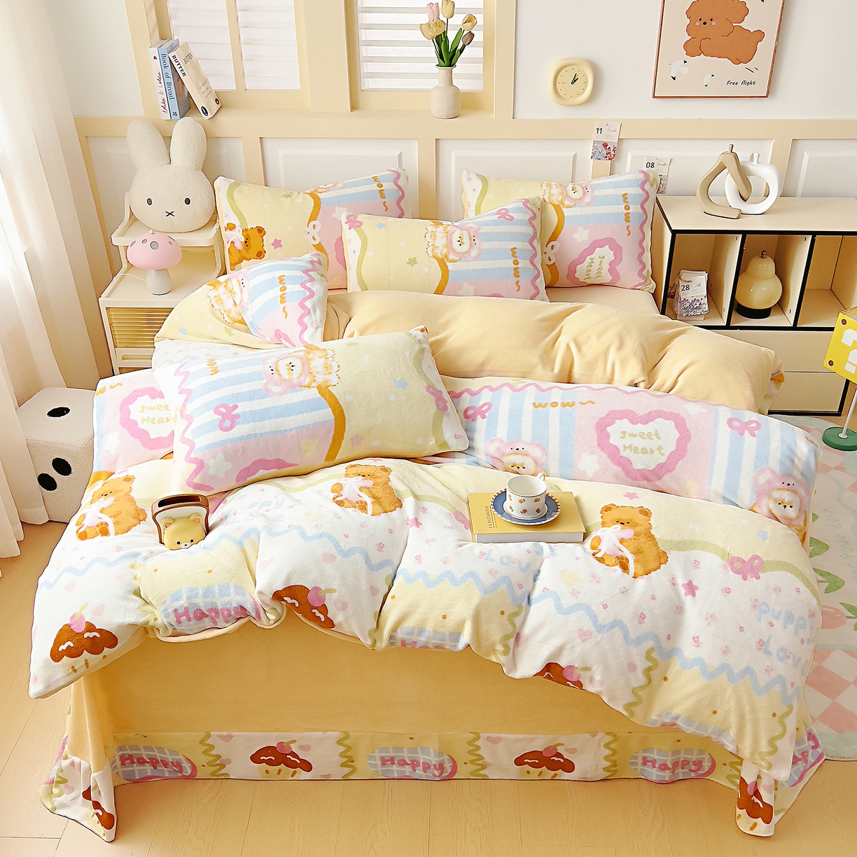 91家纺网 家纺一手货源 找家纺 （总）找底底家纺 2025新款牛奶绒四件套（日发50套优惠8元一套）