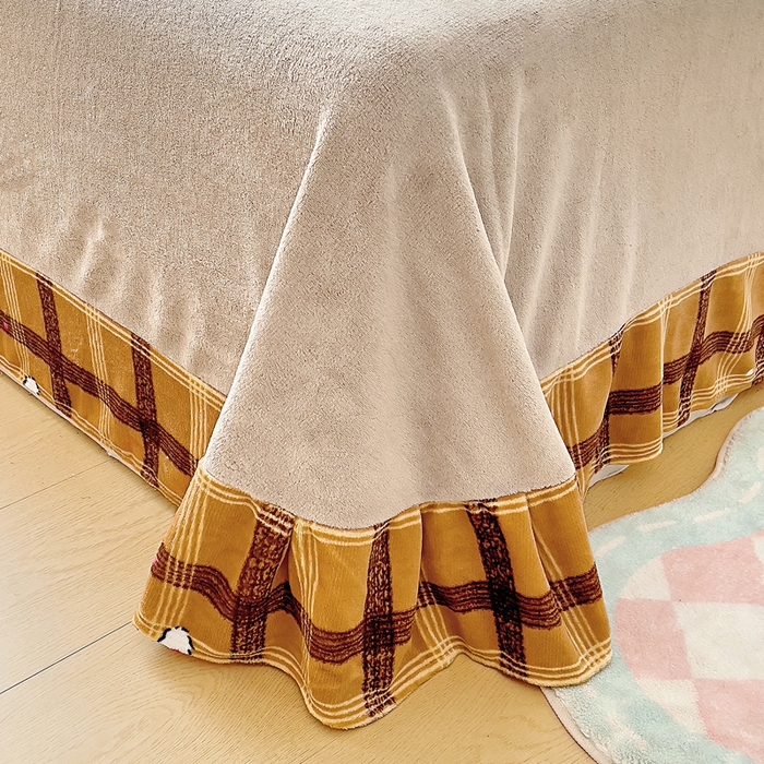 91家纺网 家纺一手货源 找家纺 找底底家纺 2025新款牛奶绒四件套（日发50套优惠8元一套） 复古格纹