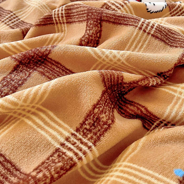 91家纺网 家纺一手货源 找家纺 找底底家纺 2025新款牛奶绒四件套（日发50套优惠8元一套） 复古格纹