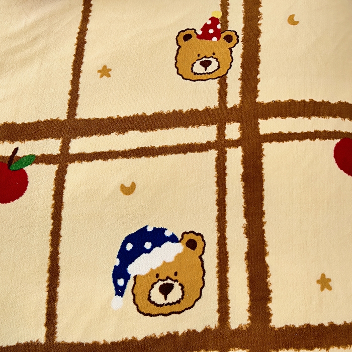 91家纺网 家纺一手货源 找家纺 找底底家纺 2025新款牛奶绒四件套（日发50套优惠8元一套） 格子熊