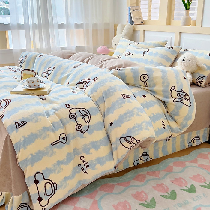 91家纺网 家纺一手货源 找家纺 找底底家纺 2025新款牛奶绒四件套（日发50套优惠8元一套） 海盐汽车