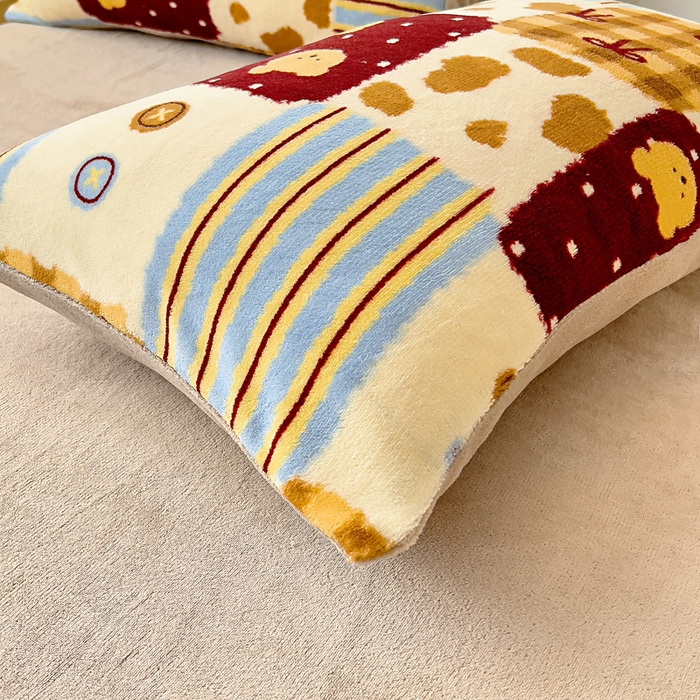 91家纺网 家纺一手货源 找家纺 找底底家纺 2025新款牛奶绒四件套（日发50套优惠8元一套） 焦糖布丁熊