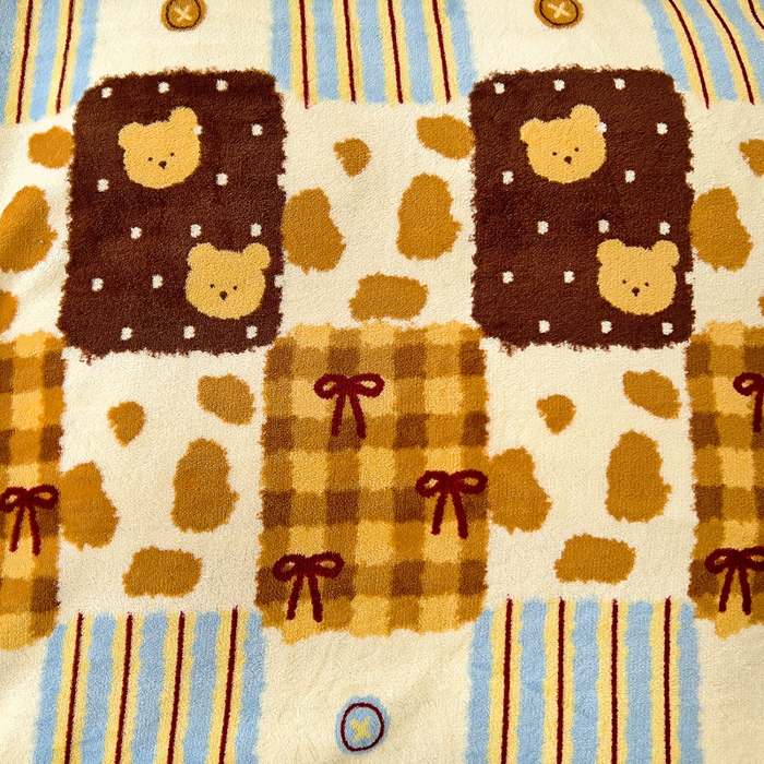 91家纺网 家纺一手货源 找家纺 找底底家纺 2025新款牛奶绒四件套（日发50套优惠8元一套） 焦糖布丁熊