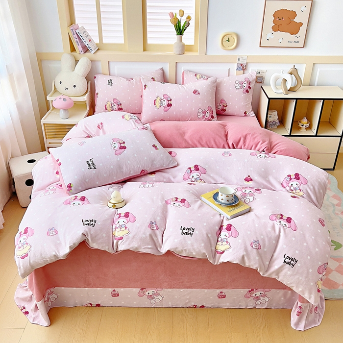 找底底家纺 2025新款牛奶绒四件套（日发50套优惠8元一套） 美乐蒂