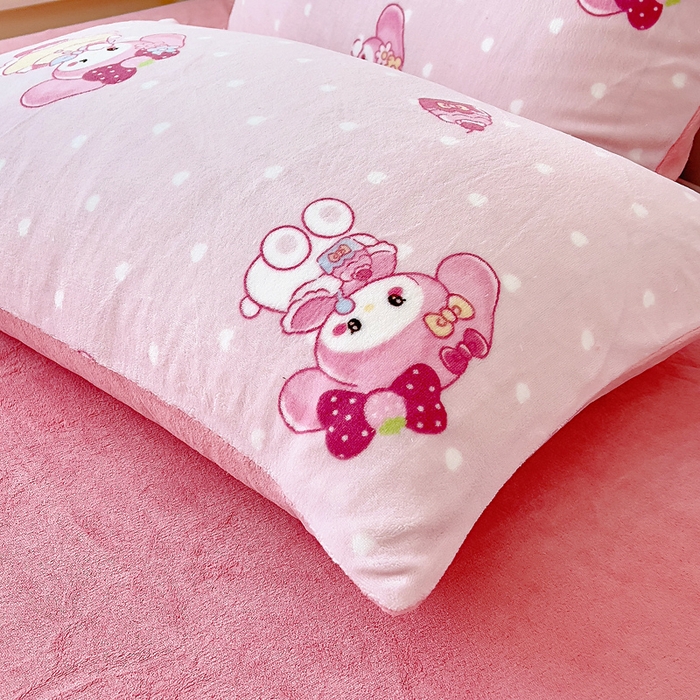 91家纺网 家纺一手货源 找家纺 找底底家纺 2025新款牛奶绒四件套（日发50套优惠8元一套） 美乐蒂