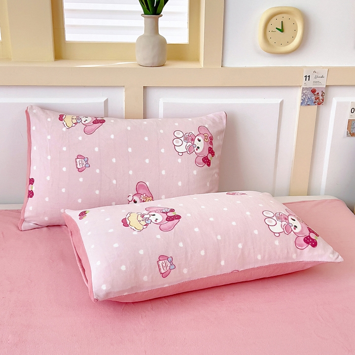 91家纺网 家纺一手货源 找家纺 找底底家纺 2025新款牛奶绒四件套（日发50套优惠8元一套） 美乐蒂