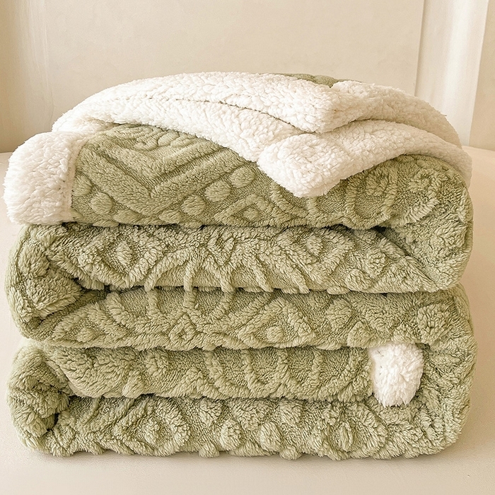 91家纺网 家纺一手货源 找家纺 （总）世纪绒品 2025新款欧式5D雕花绒多功能毛毯