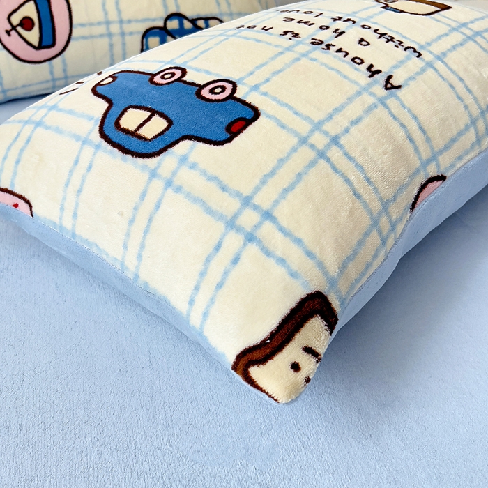 91家纺网 家纺一手货源 找家纺 找底底家纺 2025新款牛奶绒四件套（日发50套优惠8元一套） 奶糖小镇