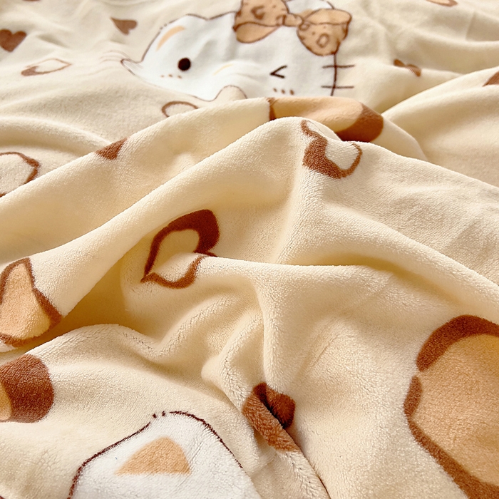 91家纺网 家纺一手货源 找家纺 找底底家纺 2025新款牛奶绒四件套（日发50套优惠8元一套） 奶杏猫