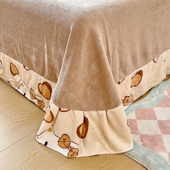 91家纺网 家纺一手货源 找家纺 找底底家纺 2025新款牛奶绒四件套（日发50套优惠8元一套） 奶杏猫