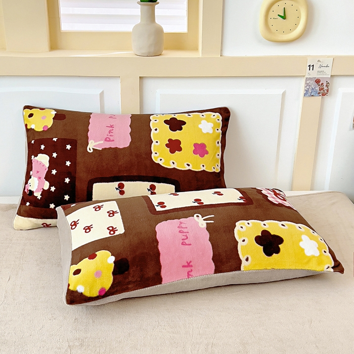 91家纺网 家纺一手货源 找家纺 找底底家纺 2025新款牛奶绒四件套（日发50套优惠8元一套） 巧克力布丁