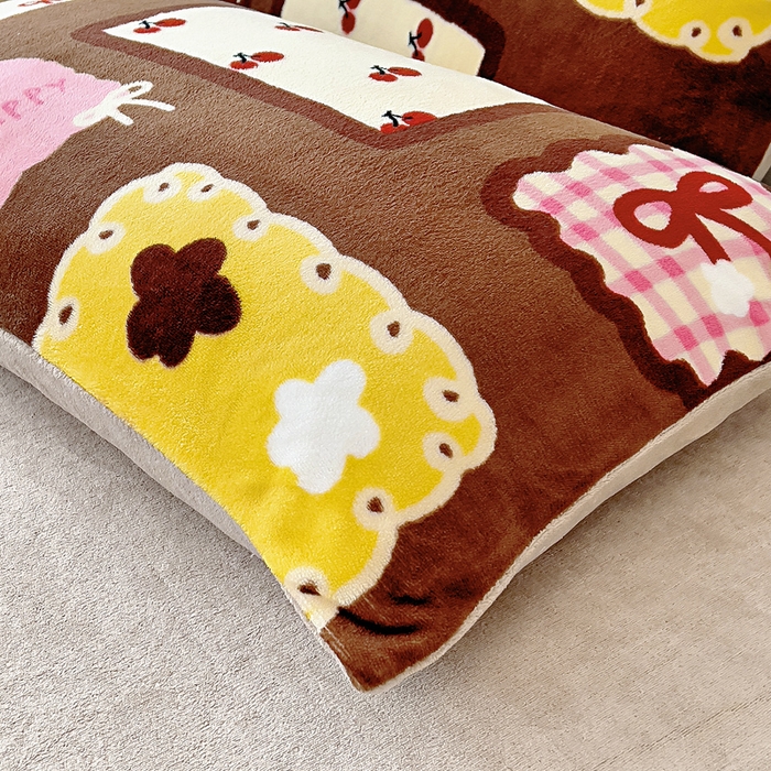 91家纺网 家纺一手货源 找家纺 找底底家纺 2025新款牛奶绒四件套（日发50套优惠8元一套） 巧克力布丁