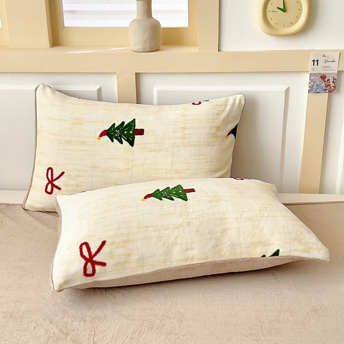 91家纺网 家纺一手货源 找家纺 找底底家纺 2025新款牛奶绒四件套（日发50套优惠8元一套） 圣诞派对