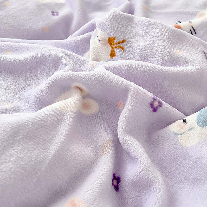 91家纺网 家纺一手货源 找家纺 找底底家纺 2025新款牛奶绒四件套（日发50套优惠8元一套） 芋泥兔