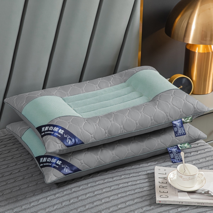 91家纺网 家纺一手货源 找家纺 鼎晟纺 2025新款乳胶决明子枕芯枕头枕芯 灰色 