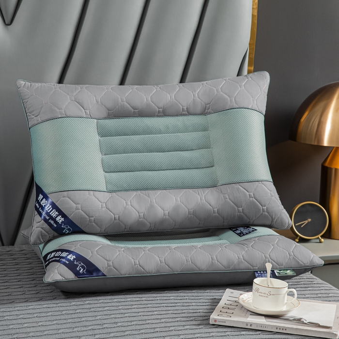 91家纺网 家纺一手货源 找家纺 鼎晟纺 2025新款乳胶决明子枕芯枕头枕芯 灰色 