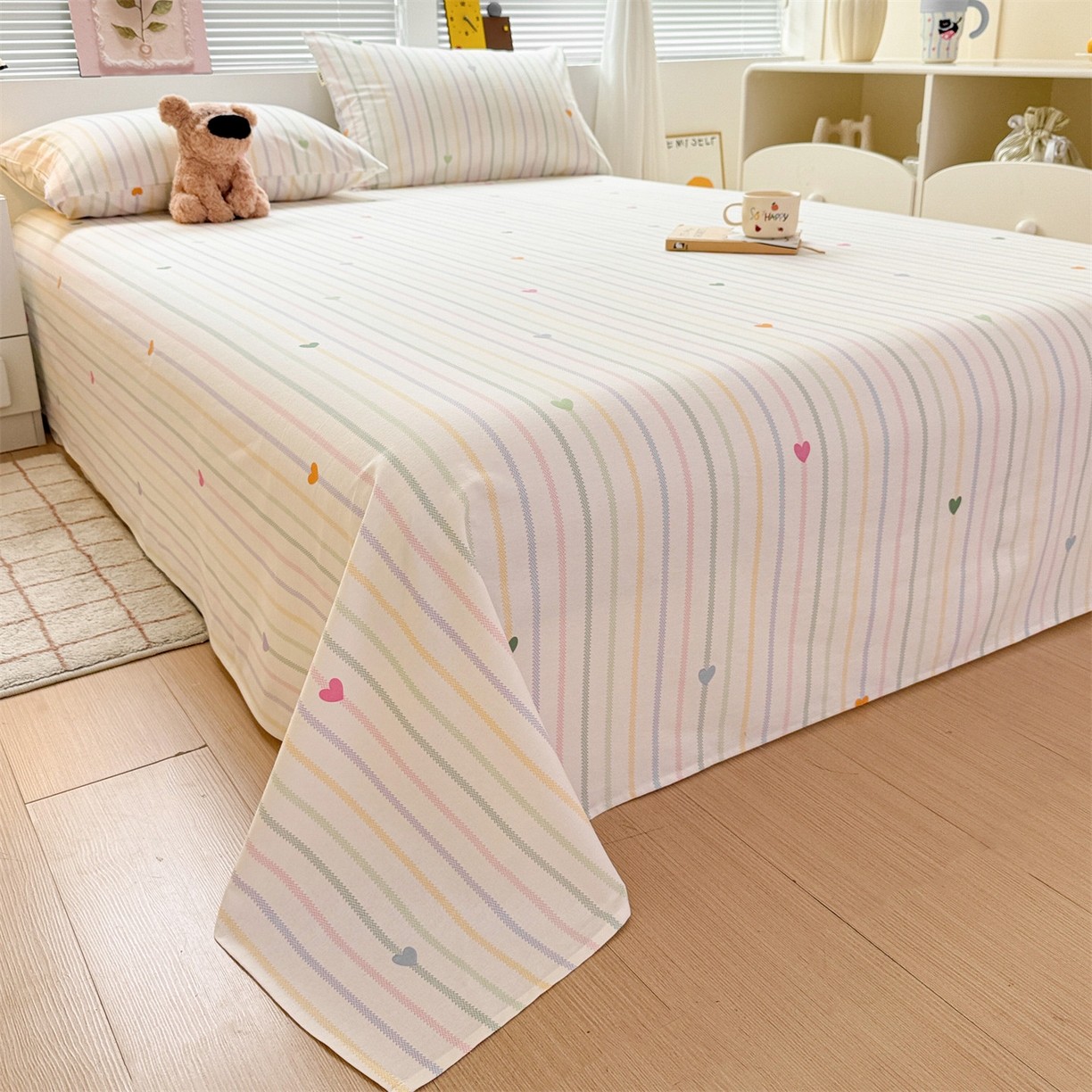 91家纺网 家纺一手货源 找家纺 （总）名兮家居 2025秋冬新款100%全棉纯棉磨毛单床单 床单单件