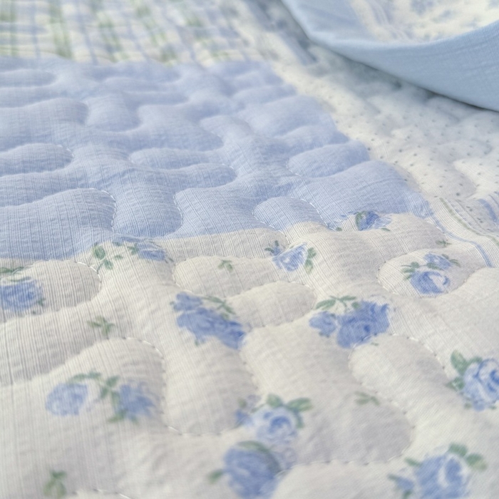 91家纺网 家纺一手货源 找家纺 （总）999家纺 2025秋冬新款A类云感原麻双层纱床盖三件套四季通用炕盖夹棉床单床褥(提供买家秀)-简约款