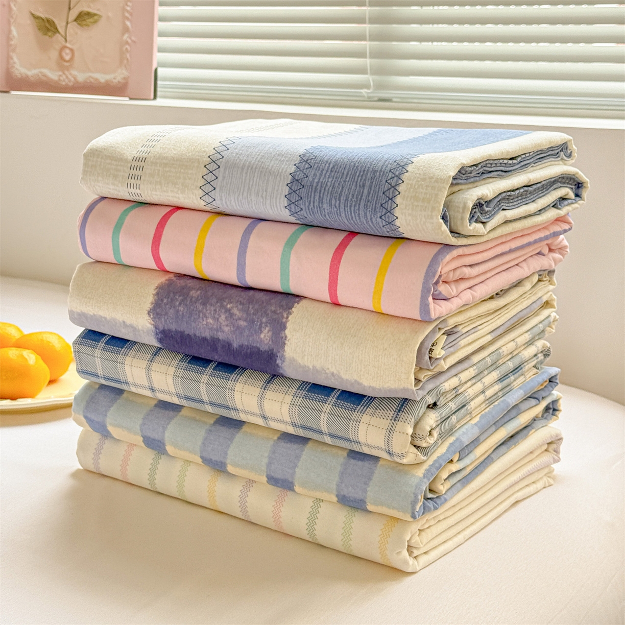 91家纺网 家纺一手货源 找家纺 名兮家居 2025秋冬新款100%全棉纯棉磨毛单床单 床单单件 组合图仅供展示不可下单