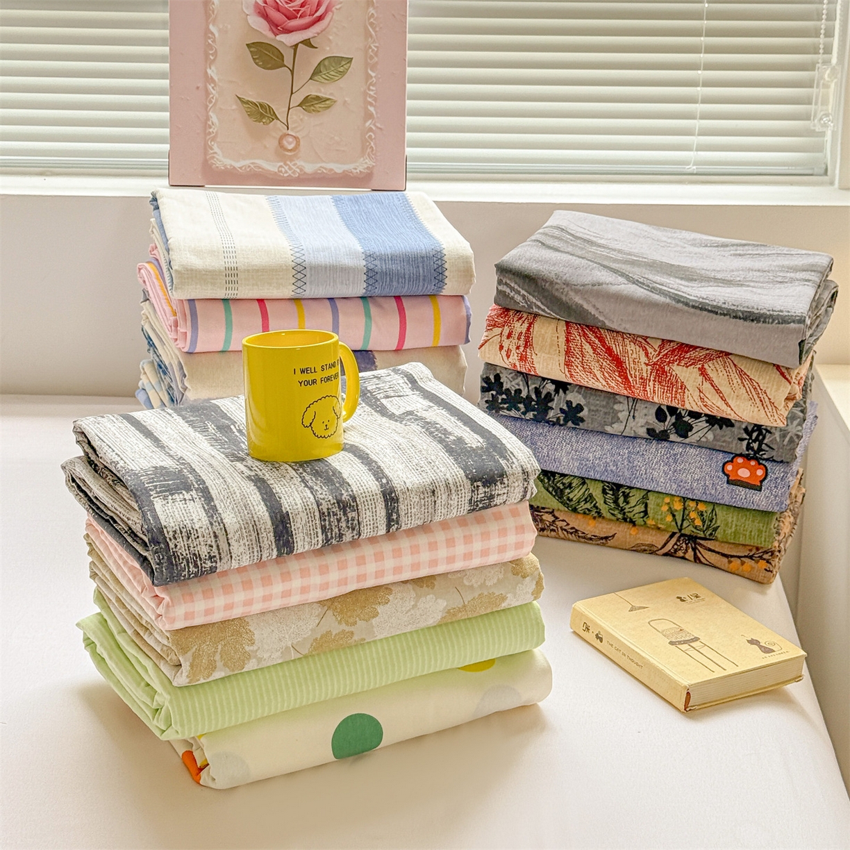 91家纺网 家纺一手货源 找家纺 名兮家居 2025秋冬新款100%全棉纯棉磨毛单床单 床单单件 组合图仅供展示不可下单