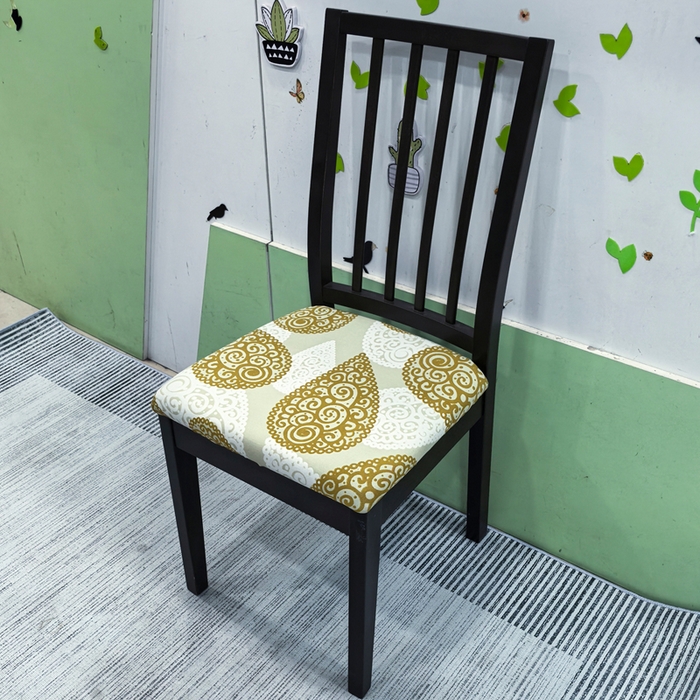 91家纺网 家纺一手货源 找家纺 （总）壹零特色家纺 2025新款家用伊克多兰印花坐垫套 餐厅弹力椅面套 客厅椅套子凳子套