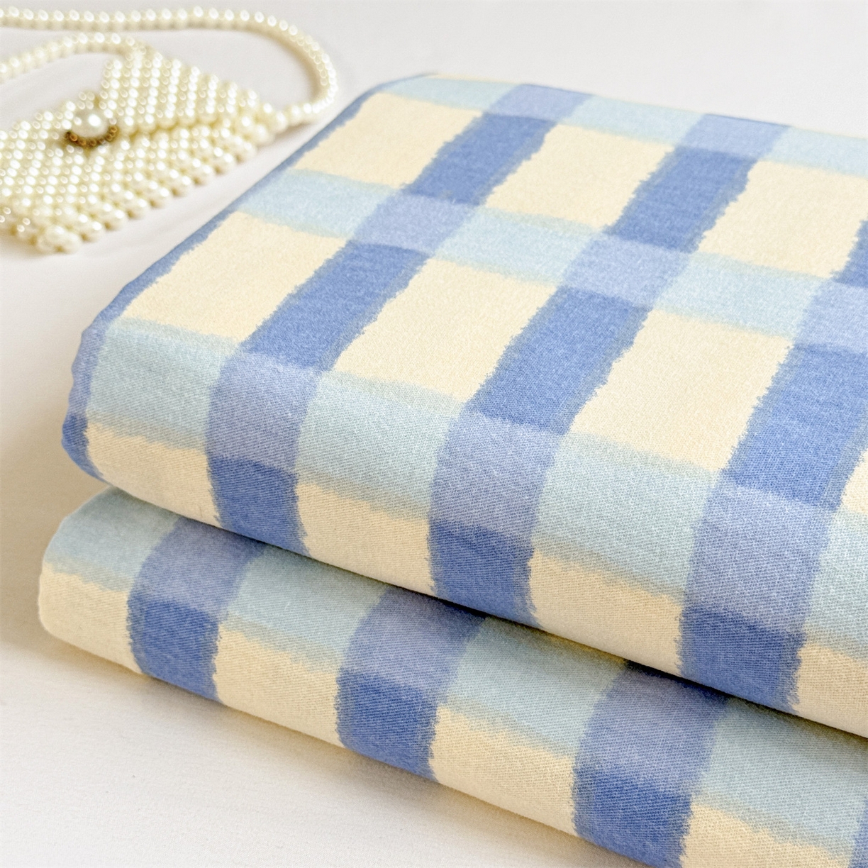 91家纺网 家纺一手货源 找家纺 名兮家居 2025秋冬新款100%全棉纯棉磨毛单床单 床单单件 格调-蓝