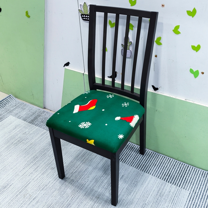 91家纺网 家纺一手货源 找家纺 （总）壹零特色家纺 2025新款家用伊克多兰印花坐垫套 餐厅弹力椅面套 客厅椅套子凳子套