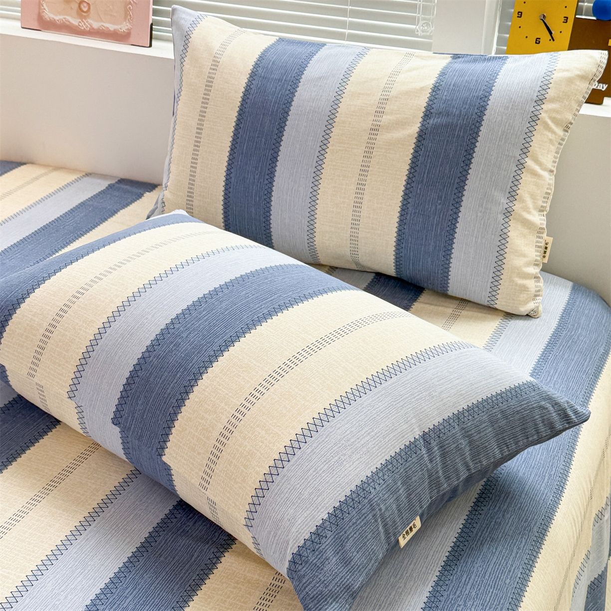 91家纺网 家纺一手货源 找家纺 名兮家居 2025秋冬新款100%全棉纯棉磨毛单床单 床单单件 简条